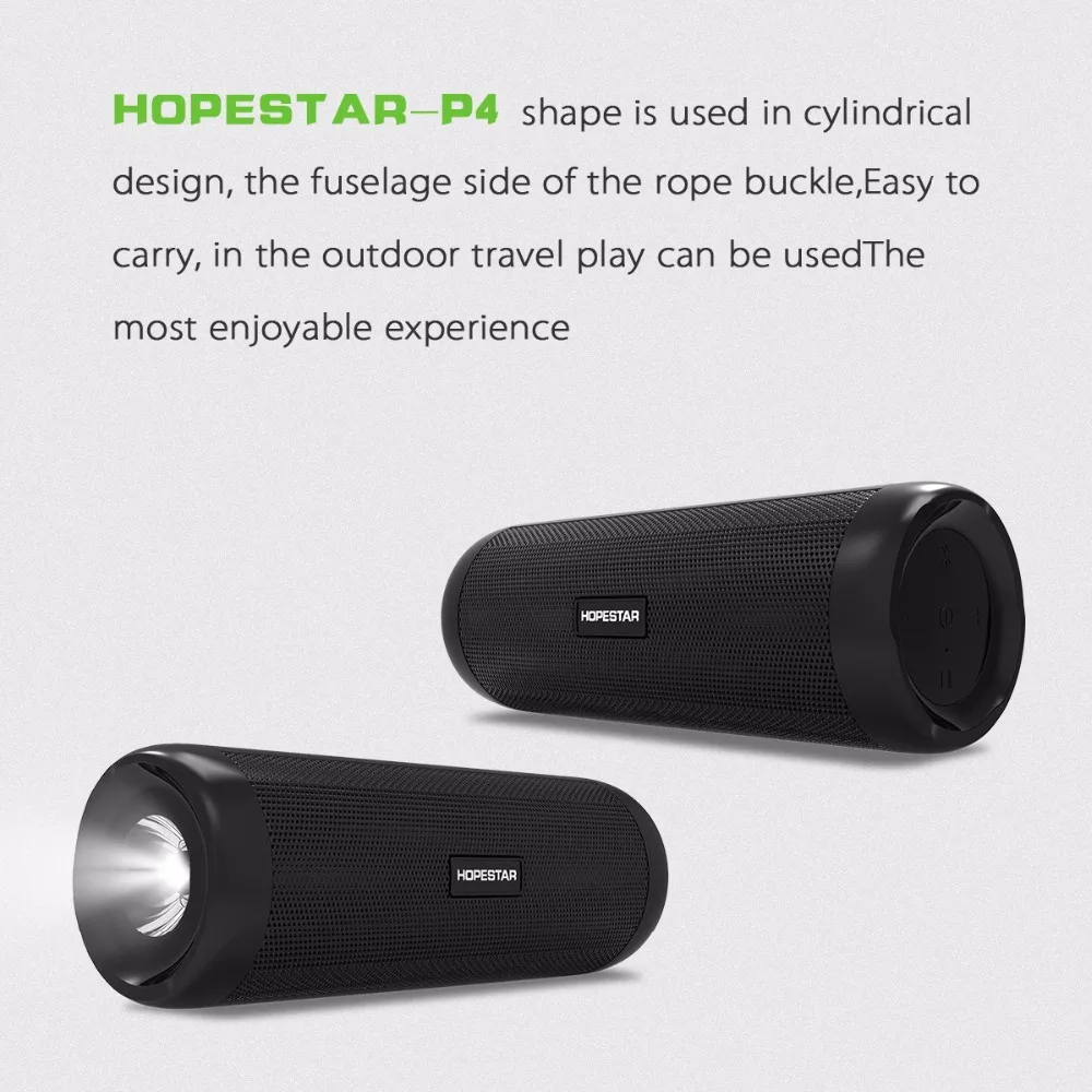 HOPESTAR Bluetooth на открытом воздухе динамик беспроводной портативный сабвуфер велосипед Водонепроницаемый поддержка TF FM Xiaomi с внешним аккумулятором фонарик