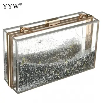 

Acrylic Clutch Bag Designer Transparent Women Bags Ladies Hard Case Shoulder Bags Hard Box Party Purse Day Clutches