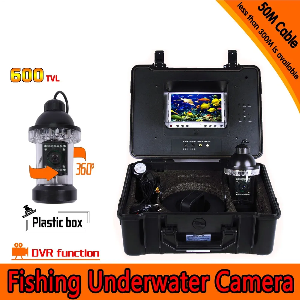 50Meters Depth Underwater Fishing Camera Kit with 360 Rotative Camera &  7Inch Monitor with DVR Built-in & Hard Plastics Case - AliExpress