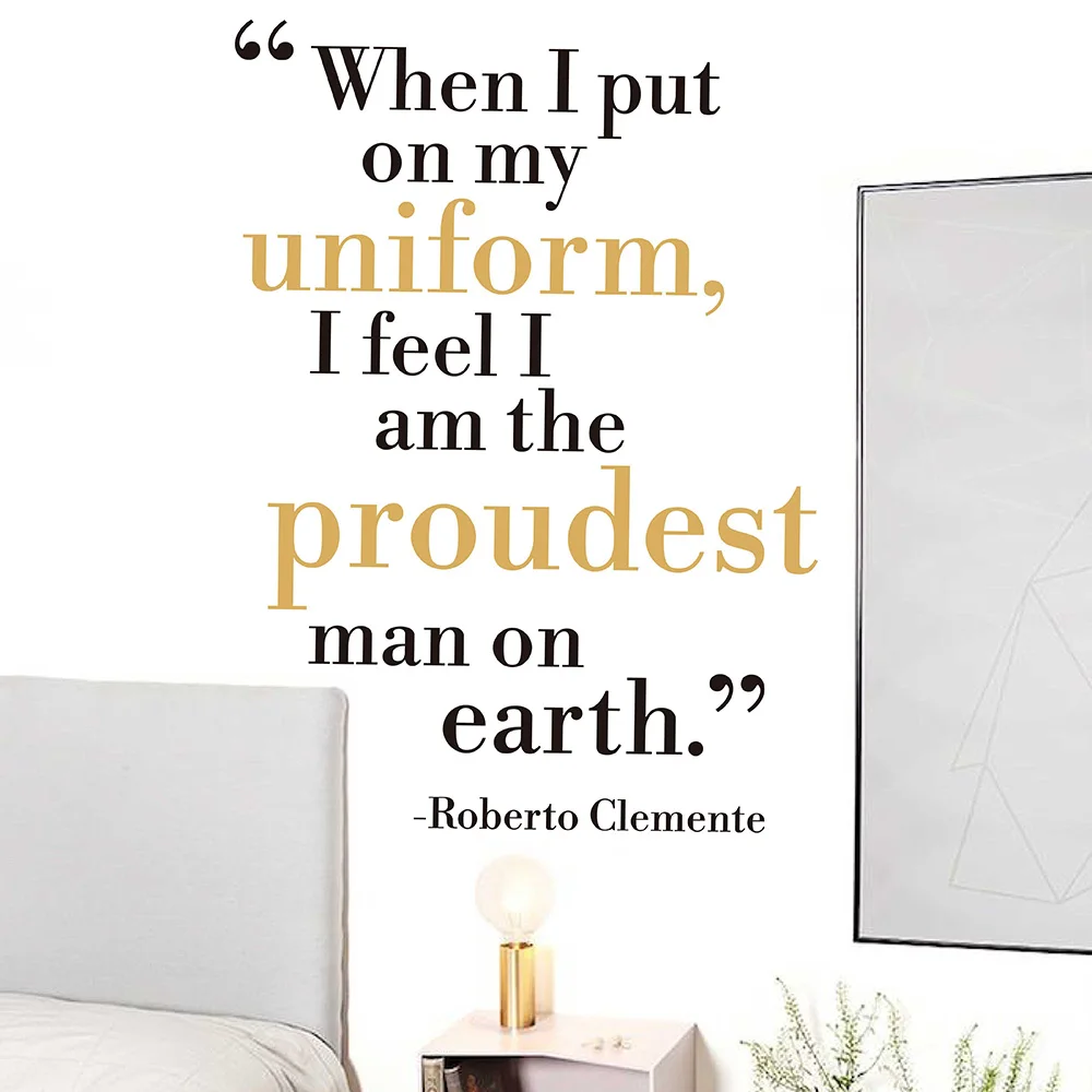 

When I Put on My Uniform I Am the Proudest Man Office Wall Decor Living Room Wall Art Office Removable Wall Sticker 662Q