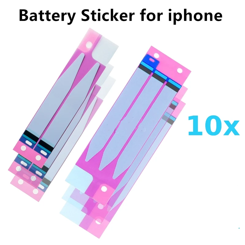 

10Pcs Battery Adhesive Sticker for iPhone 6 & 6S Plus 5S 7 7Plus 5 Double Tape Pull Trip Glue Replacement Parts Au17 dropship