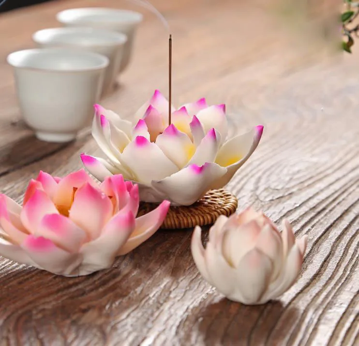 

Pottery lotus flower Tea favours Tea play ornament incense burner Boutique Kung Fu Tea fittings Tea pet