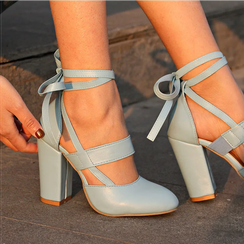 Frauen Pumpt Komfortable Dicken Heels Frauen Schuhe Marke High Heels Ankle Strap Damen Gladiator Frauen Pumpt Komfortable Dicken Heels Frauen Schuhe Marke High Heels Ankle Strap Damen Gladiator