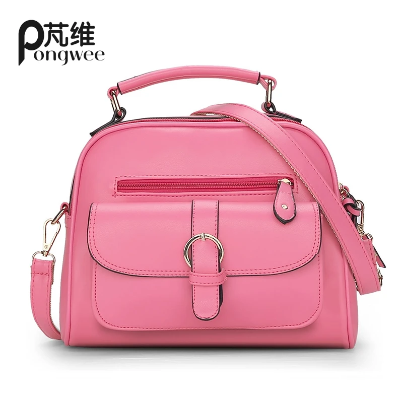

PONGWEE Newest shell Bag Women High Quality PU Leather Handbag Lady louvis Shoulder Bag Cross Women Bag free shipping
