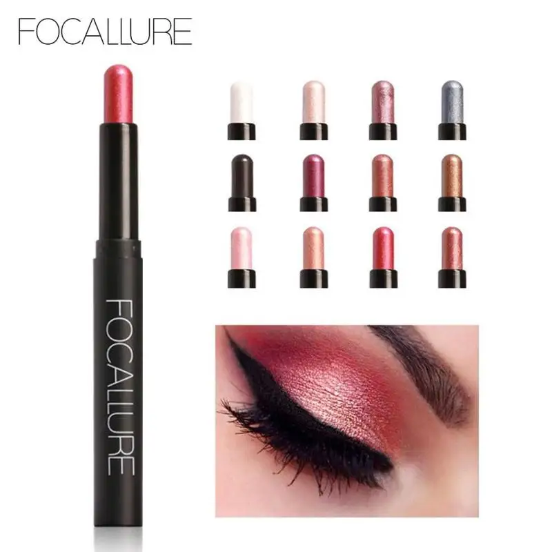 FOCALLURE Eyeshadow Pencil Glitter Luminous Metallic Eyes Makeup Liner