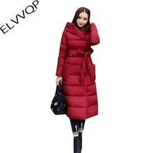 Новинка, зимнее женское пальто, свободный пуховик средней длины с капюшоном, хлопковая куртка, Повседневная парка, модное толстое теплое пальто для женщин, S-XXL, LF622