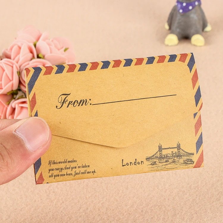 1PC 45 Sheets Kawaii Vintage Foldable Envelope Shape Memo Pad Notes Message Paper Card Papelaria Memo Planner Stationery