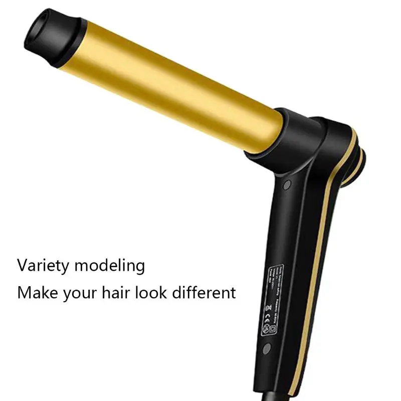 

Hair Curler Wand Professional Curling Gold Ceramic Roller LCD Digital Display Beauty Salon Styling Tools