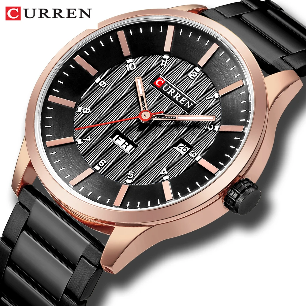 

CURREN Top Fashion Quartz Men Watches Stainless Steel Date Wristwatches Casual Calendar Man Watch Men Business Relogio Masculino
