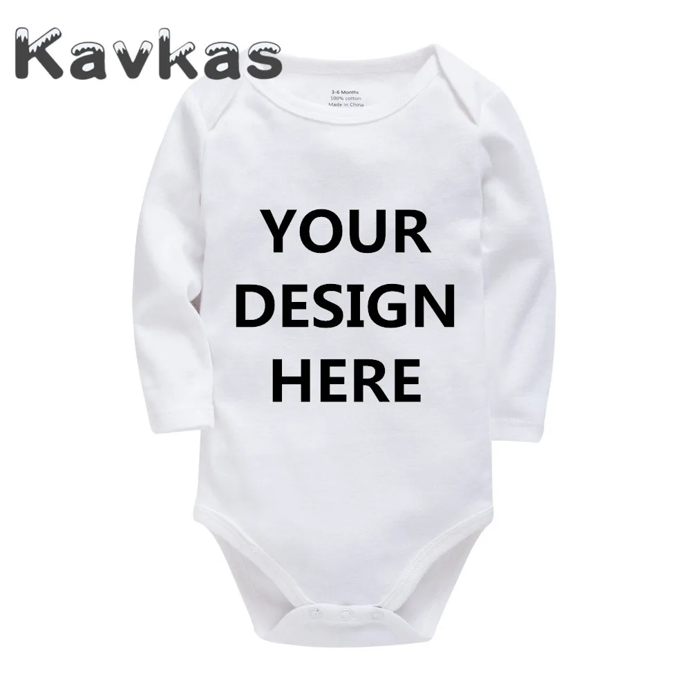 

Kavkas 2019 Solid Baby Clothes Personalized Customization Cotton Summer Baby Rompers 0-24 Months Newborn Bebes Clothing