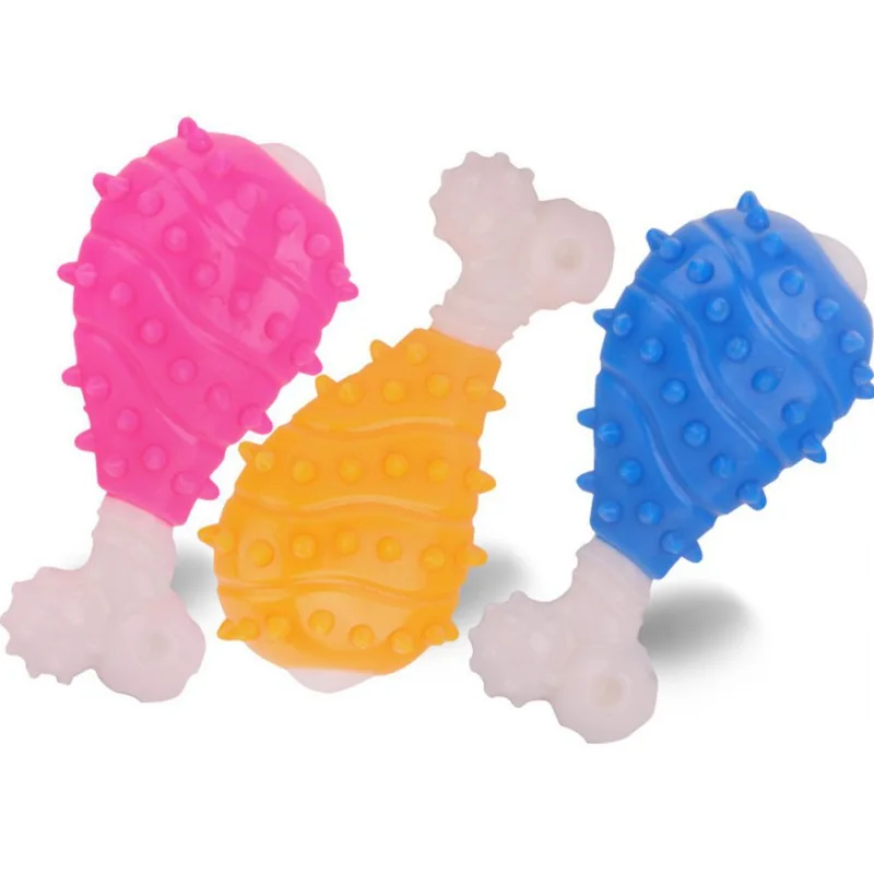 

Creative Rubber Pet Dog toys Chicken Soft Bite-resistant Chew Toys Tooth Grinding & Training Pet Toy Supplies