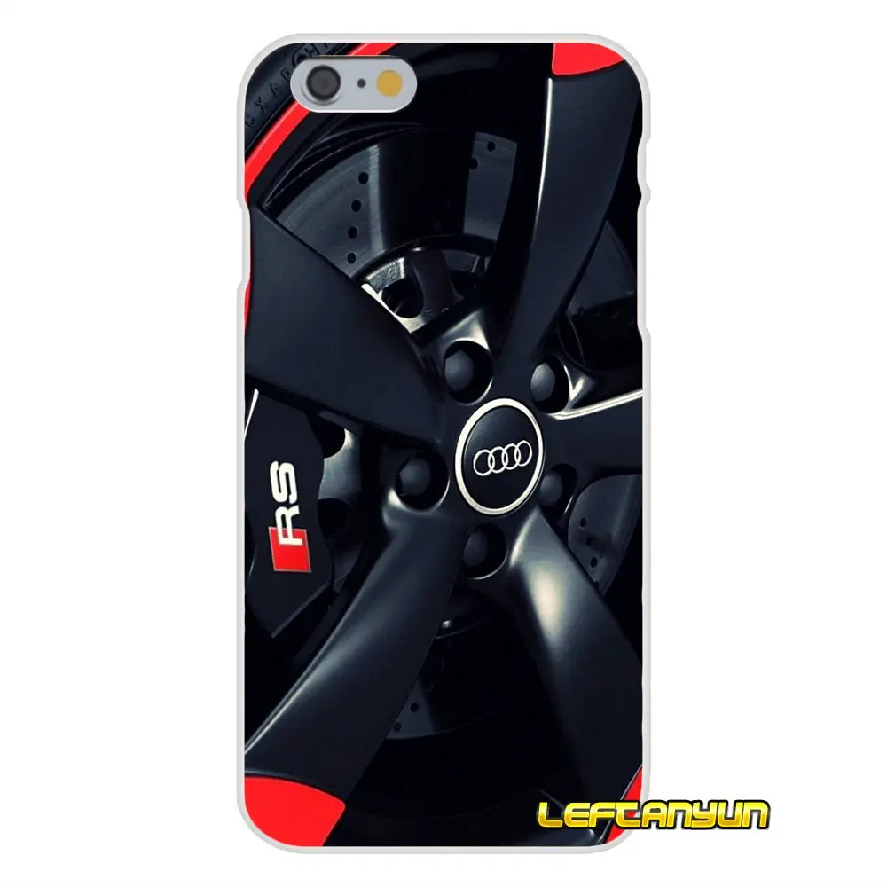 Горячая Audi колеса автомобиля узор Тонкий силиконовый чехол для iPhone X 4 4S 5 5S 5C SE 6 S 7 8