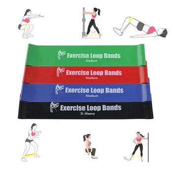 

4pcs 1 Set Yoga Resistance Band Exercise Loop Rubber Bands Fitness Loop Rope Stretch Band Crossfit Band For Bodybuilding