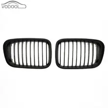 1 Pair ABS Matte Black Car Front Kidney Grille Racing Grills for BMW E46 98-01318i 320i 325i 330i 1998-2001 Auto Accessories