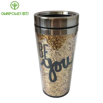 

OWNPOWER 450ml Gold Water Bottle Hot Insulated My Water Bottles Travel Sports Water Bottle Coffee Tea Drink Bottle Car Garrafa