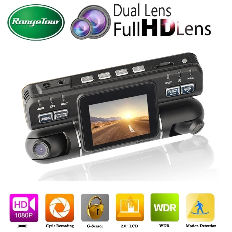 

Dash Cam Dual Lens Car DVR Vehicle Camera Video Recorder I4000 Full HD 1080P 320 Degree 2.0"LCD G-Sensor Dash Cam Car Black Box