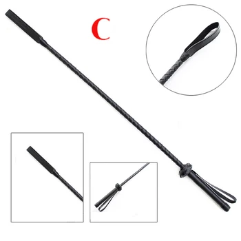 camaTech Fetish Bondage Sexy Horse Whip PU Leather Spanking Paddle With Sword Handle Flirt Riding Crop Flogger BDSM Adult Games 4