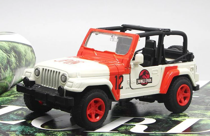 1/32 масштаб 15,5 см сплав металл литье под давлением Jeep Wrangler Парк Юрского периода внедорожник авто Модель автомобиля игрушки для детей подарки коллекция