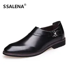 Luxury Brand Leather Shoes Men Business Dress Pointy Slip On Shoes Male Breathable Formal Wedding Basic Shoes AA10043