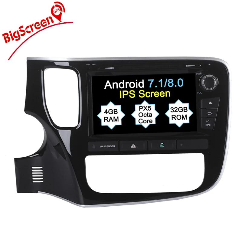 Sale 8inch Newest Android 8.0 7. 1 Car DVD Player GPS Navigation For Misubishi Outlander 2014-2017 Radio Multimedia Satnav Headunit 3