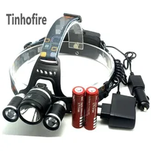 5000LM JR-3000 3X CREE XML T6 4 режима фары для свет Открытый Спорт Отдых на природе света + 2×3000 мАч аккумулятор + автомобиль/зарядное устройство