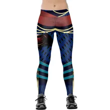 Унисекс 3D цифровой печати синие полосатые эластичные леггинсы для фитнеса хип-хоп вечерний комбинезон брюки ropa mujer
