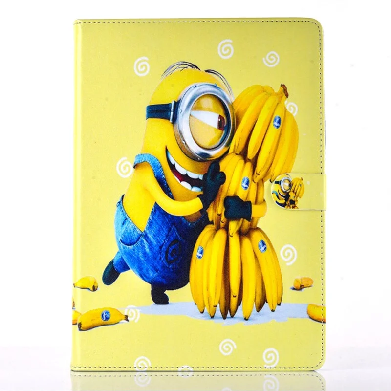  Case for ipad mini 1 / 2 / 3 The MINIONS despicable me smart sleep magnetic snap tablet PU leather Cover flip stand shell coque 