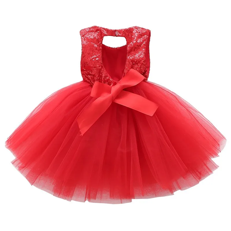 Vestido de Casamento Vestido de Festa para a Menina Vestidos de Verão Princesa Crianças Bebê Fantasia Sleeveles Lantejoulas 20 Cheap Vestidos