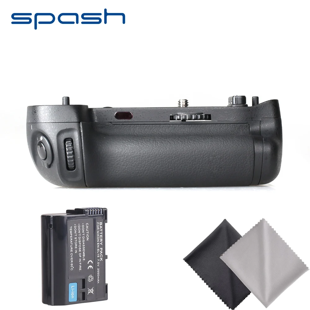 Spash вертикальный Батарейная ручка с 1 шт. EN-EL15 Батарея для NIKON D750 как MB-D16 Камера рукоятки держатель обновления Батарея комплект