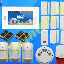 Фирменная Новинка 7 дюймов сенсорный экран 868 МГц охранных GSM сигнализация с английским/Пособия по немецкому языку/итальянский/голландский/французский/Чешский/финский