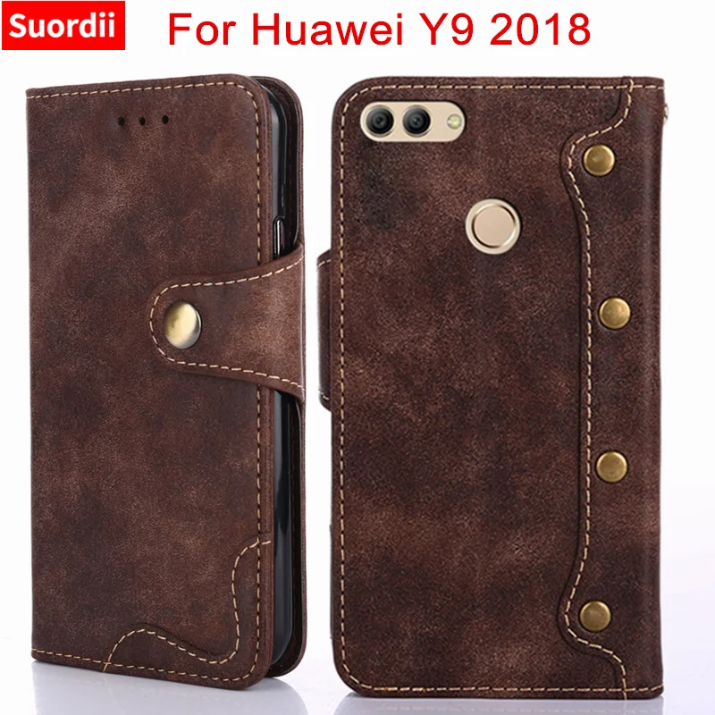 

Luxury PU Leather Case For Huawei Y9 2018 Stand Kickstand Wallet Flip Case for Huawei Y9 2018 Cover for Huawei Y9 2018 capa