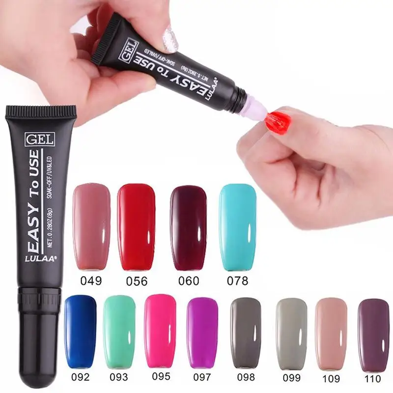

New 36 Color Nail Gel Polish With Brush Soak Off UV Gel Soft Tube Nail Polish Long-lasting LED Lamp UV Gel Varnish Top&Base Coat