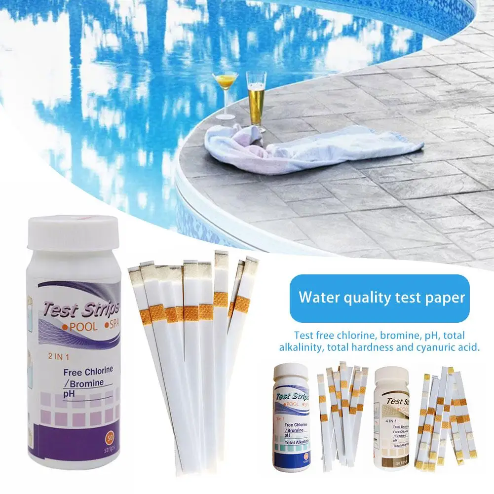 

Swimming Pool Hot Spring Water Test Strip Alkaline Chlorine-free Chlorine Broom PH Paper Swimming Pool Water Quality Tester