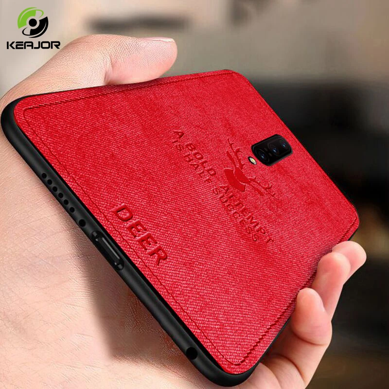 

Keajor Phone Case For Oneplus 7 Pro Case Fashion Fabric Fundas TPU Silicone Frame Back Cover For One Plus 7 Oneplus 7pro Case