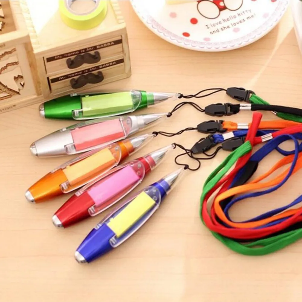 Ballpoint Pen LED Lights Lanyard Paper Notes School Supplies Office Supplies Novelty Stationery Pen Ideal Present for Kids Ballpoint Pen LED Lights Lanyard Paper Notes School Supplies Office Supplies Novelty Stationery Pen Ideal Present for Kids