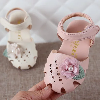 

Baby Girls Shoes Kids Summer Sandals Infant Soft Bottom Non-slip Sandals Children Girls Beach Shoes With Flower Fashion Sandals