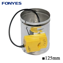 HVAC 125 мм моторизованный из нержавеющей стали Демпферная заслонка воздуховод Регулируемый Электрический воздушный регулирующий обратный клапан три положения 220 В