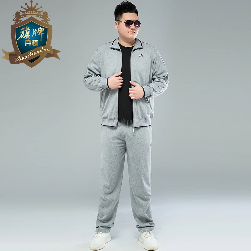 Large Size 8XL-XL 2018  Men's Autumn Hoodies Tracksuit Set Male Zipper Pleated Sweatshirt Sweatpants High Street Jackets Sets