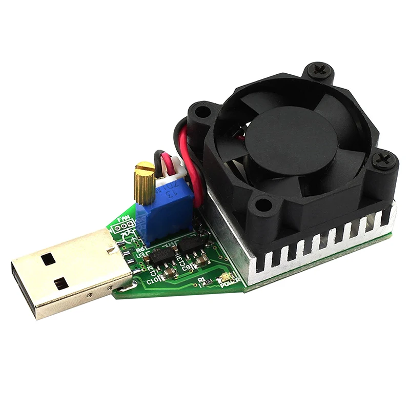 

USB 0.15A-3A Electronic Load Tester Module Adjustable Constant Current for 3.7V~13V 15W Continuous Discharge Intelligent