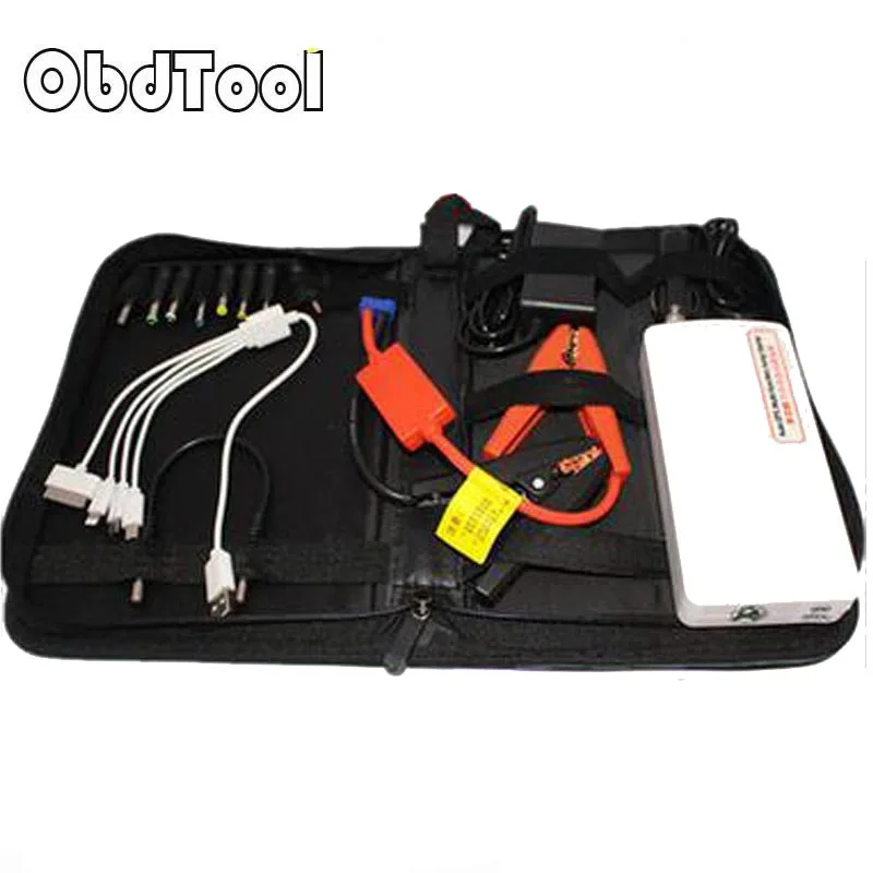 

OBDTOOL Multi-Function 12V Car Jump Starter Emergency Starter Battery Charger Laptop Mobile Phone Power Bank 30000MAH White LR15