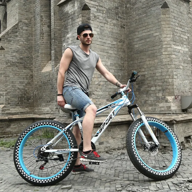 Perfect Original X-Front Brand Snowmobile 7,21,24,27 Speed 26" 4 Fat Tire MTB Mountain Bike gear reduction Beach bicycle bicicleta 1 Perfect Original X-Front Brand Snowmobile 7,21,24,27 Speed 26" 4 Fat Tire MTB Mountain Bike gear reduction Beach bicycle bicicleta 1