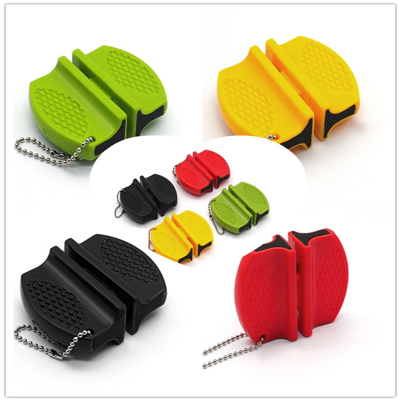 

Mini portable kitchen knives kitchen tools creative accessories butterfly type two-level camping small knife sharpener light