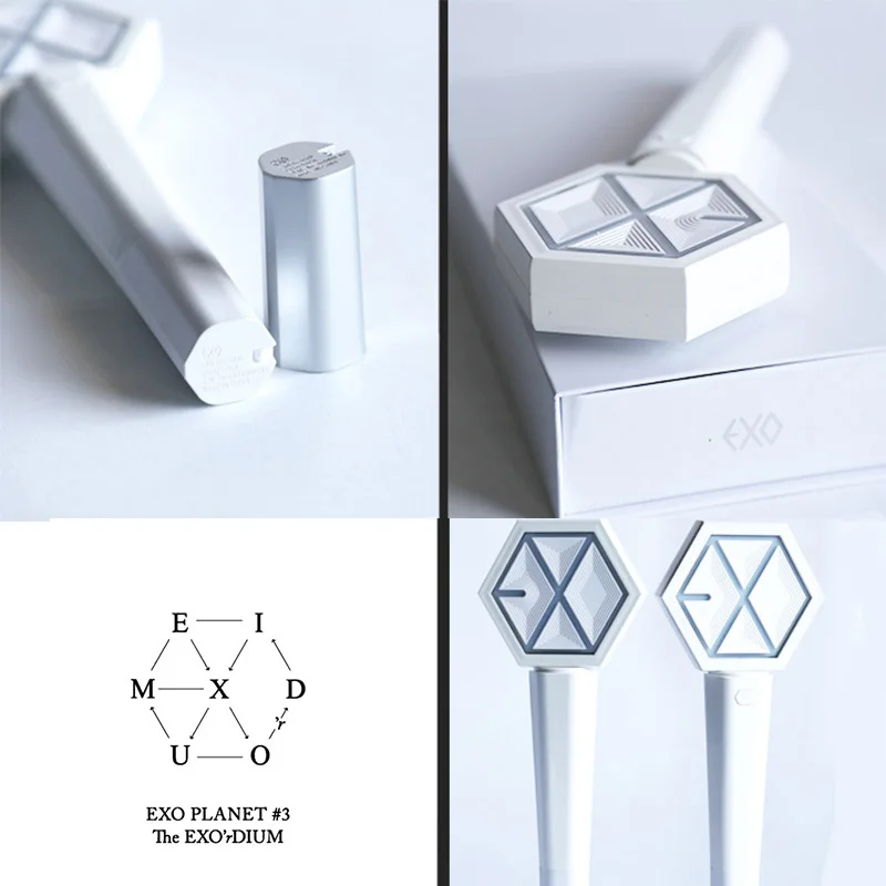 Kpop Exo Sehun Chanyeol Lay White Concert Light Stick Glow Stick Lamp Fans Gifts Jewelry Packaging Display Aliexpress