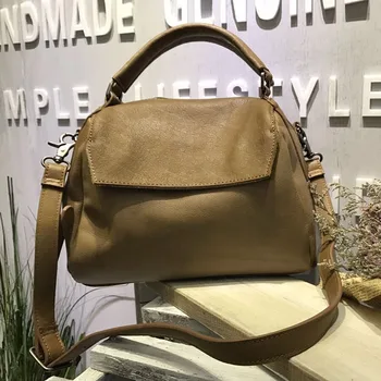 

Vendange original handmade leather totes cow leather retro shoulder bag leisure shell bag 2395