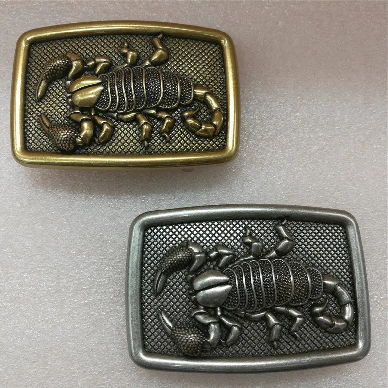 

High quality belt buckle Unique design 3D scorpion pattern zinc alloy smooth buckle suitable for 3.8CM belt tweezers belt buckle