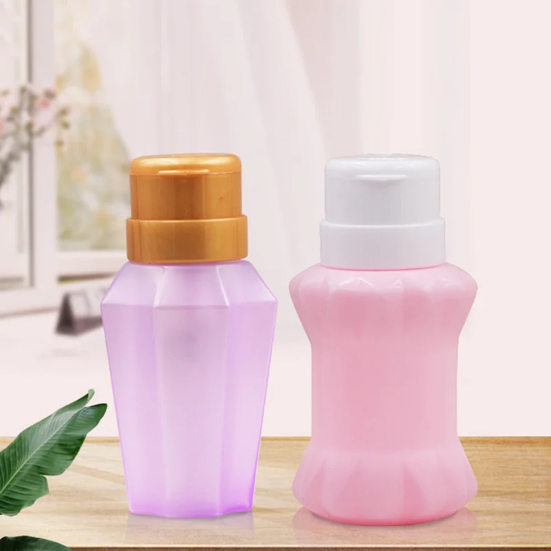

Empty Plastic Nail Polish Remover Alcohol Liquid Press Pumping Dispenser Bottle Nail Art UV Gel Cleaner Tool Dispenser Bottle