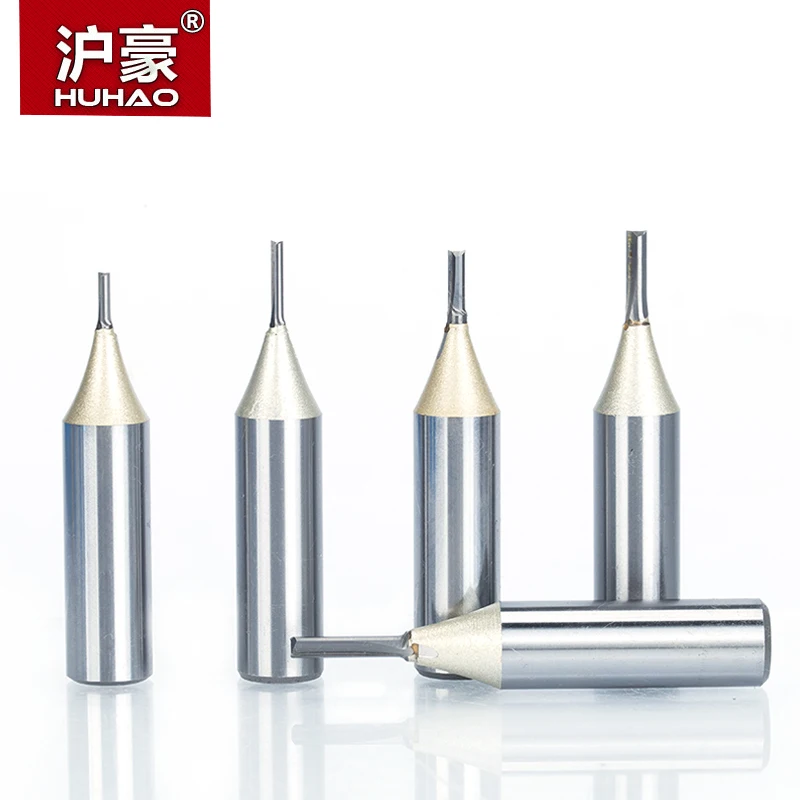 HUHAO 1 шт. 1/4 &quot1/2&quot Хвостовик TCT прямые фрезы Деревообработка резьба 2 Флейта