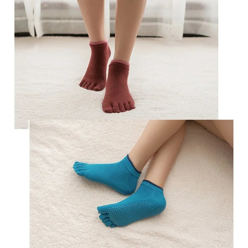 2 пары, женские хлопоковые носки для йоги, стандартные, четыре сезона, для девочек, сплошной цвет дышащий, носки для девочек, для занятий йогой в помещении - Цвет: Mixed 1