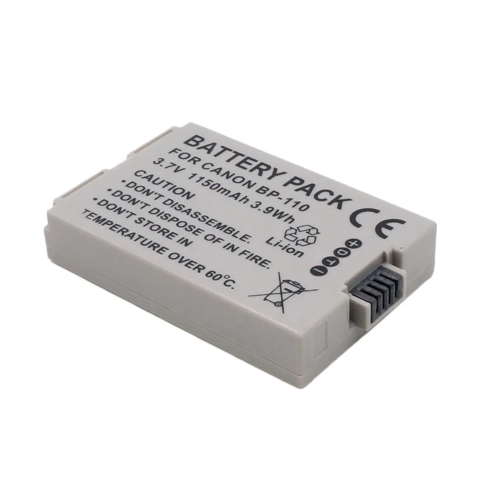 2 шт. аккумулятор WHCYonline для камеры Canon HFR206 R21 R20 R200 R28 R26 1150 мАч BP 110 BP110|battery for canon|camera