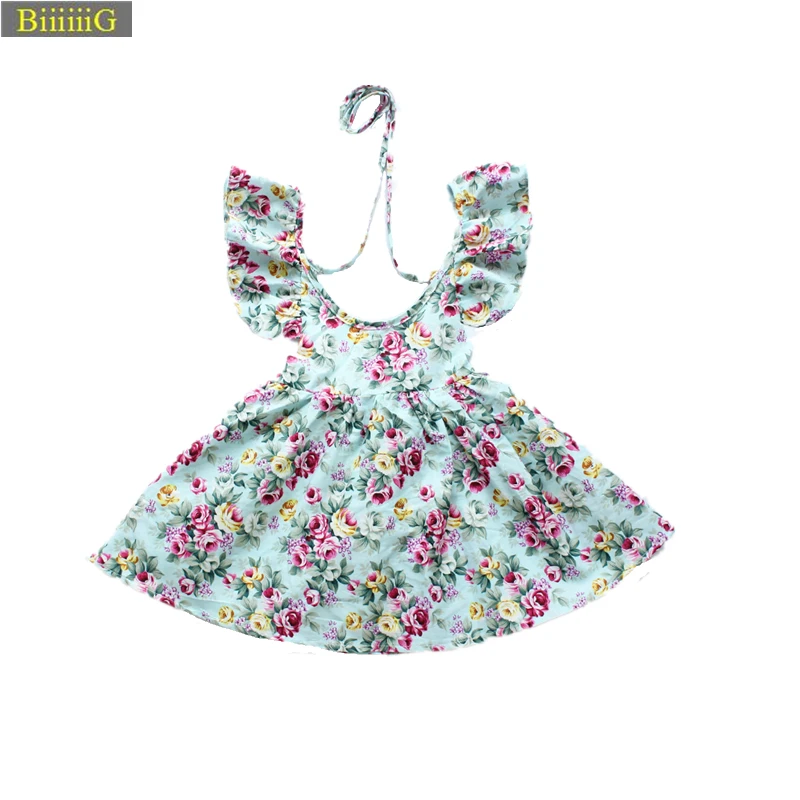 BIIIIIIG Spring Autumn Brand Baby Girls Dress Kids Toddler Girl Clothing Floral Dresses New